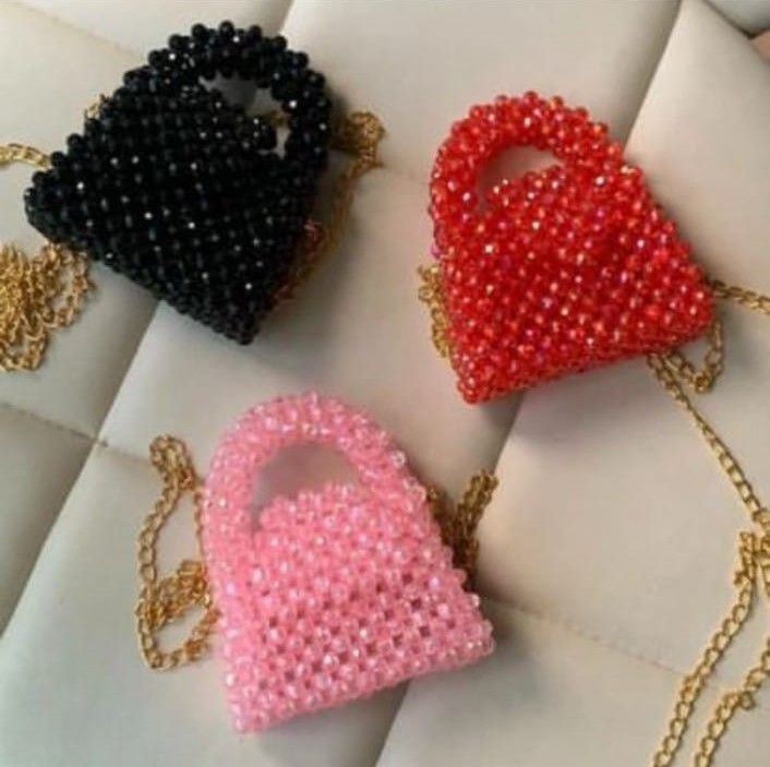 Nabihas Collection For Women  Crystal Bags Small