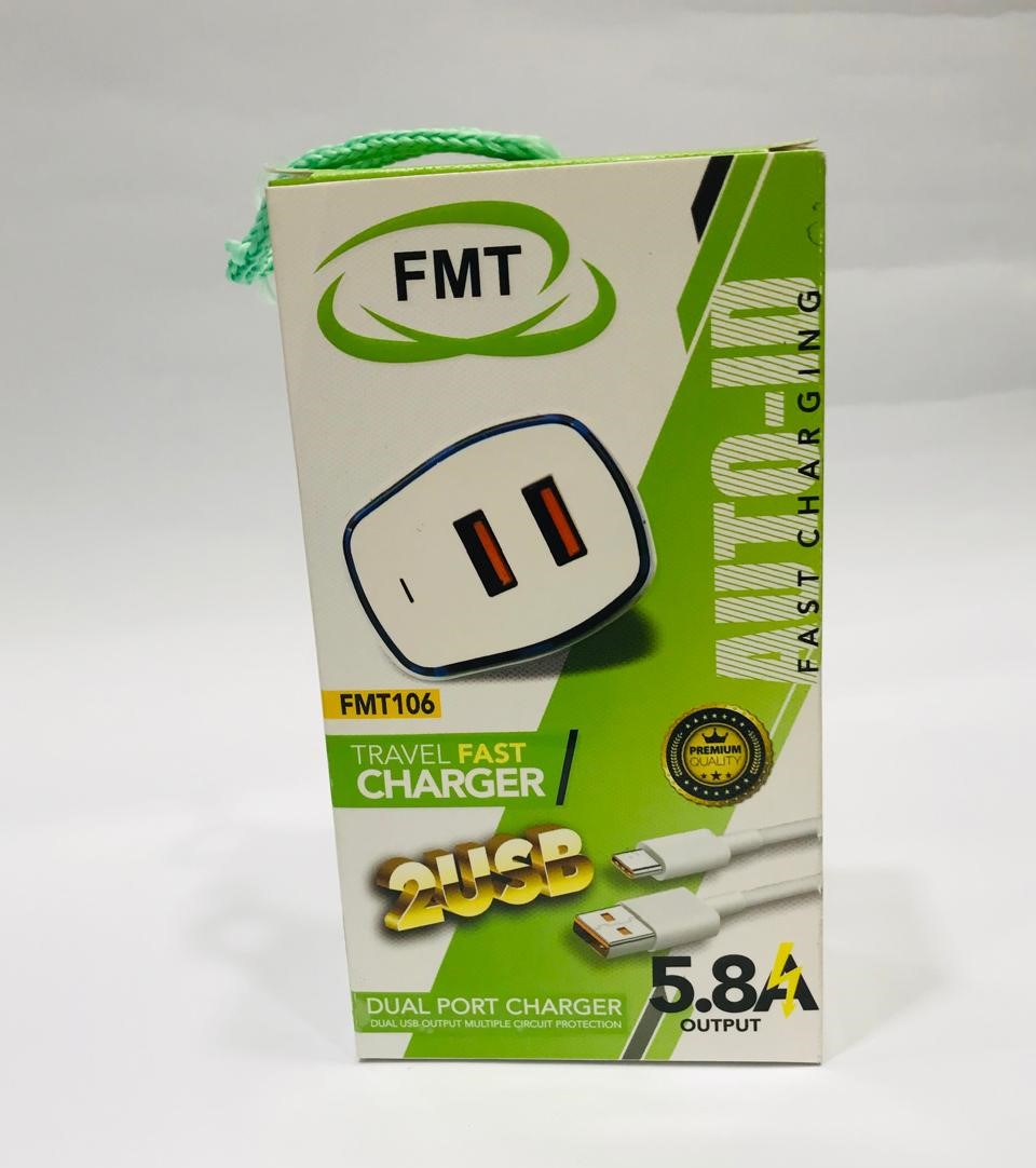 FMT 106 Travel Fast Charger  With Cable
