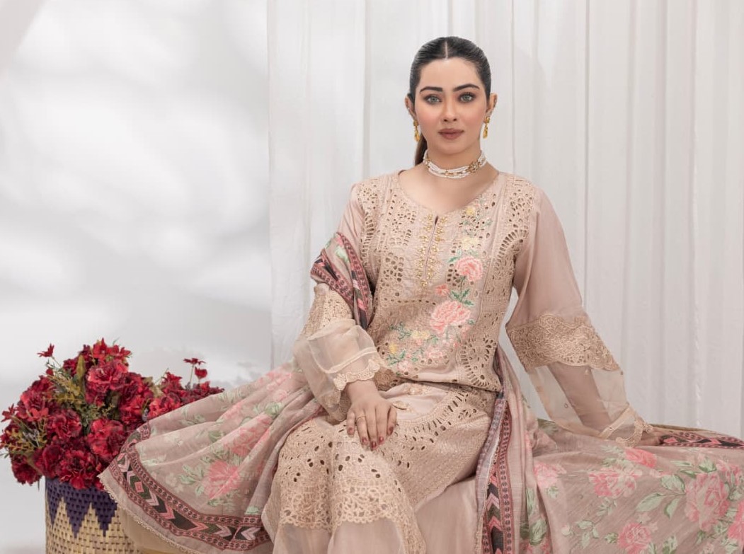 Hareemz Viscos Monnar Digital Stitched 3 Piece Suit