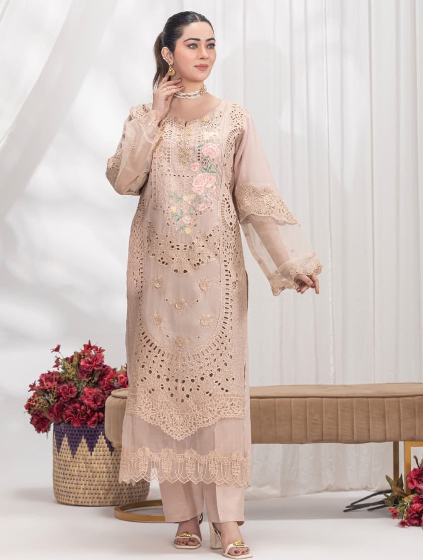 Hareemz Viscos Monnar Digital Stitched 3 Piece Suit