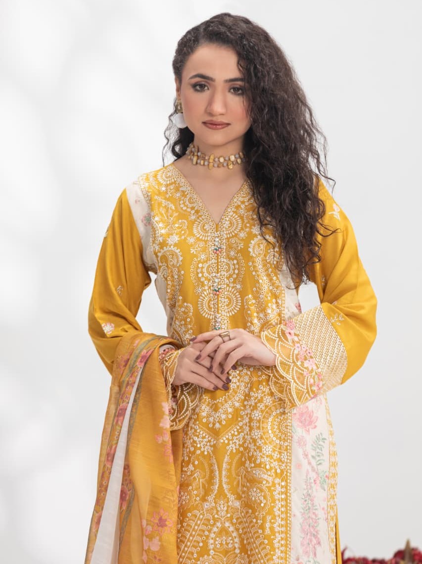 Hareemz Viscos Lillen Monark Digital Print  Stitched 3 Piece Suit