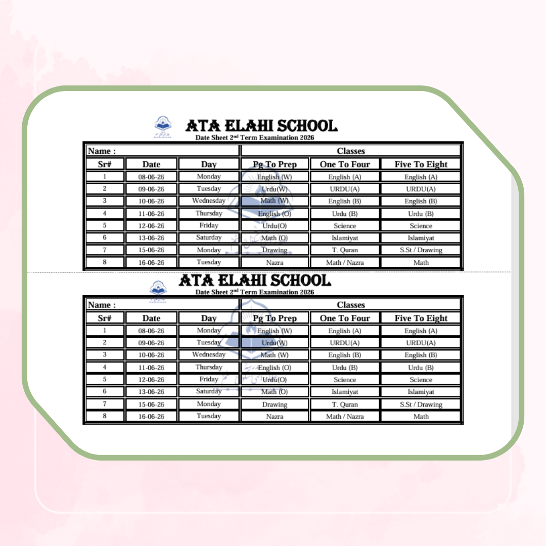 Professional School Date Sheet Design – Plan Every Exam with Confidence
